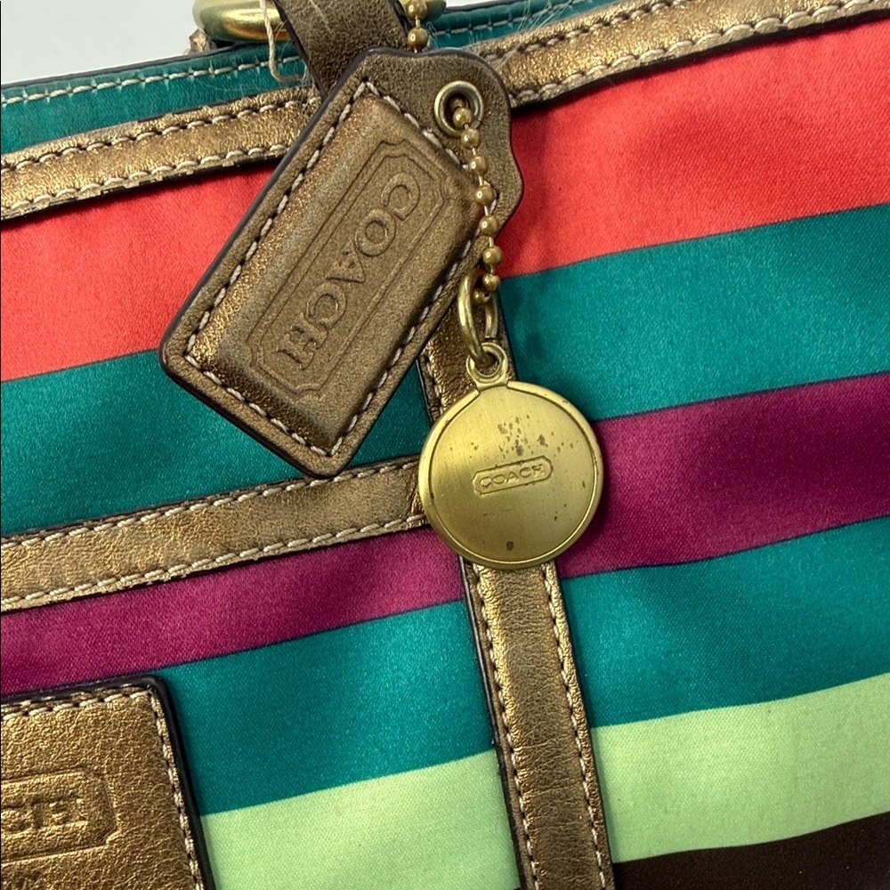 Coach Legacy Stripe sateen tote bag - Picture 5 of 9